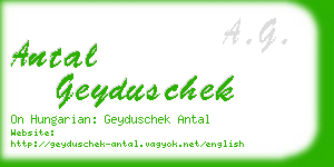 antal geyduschek business card